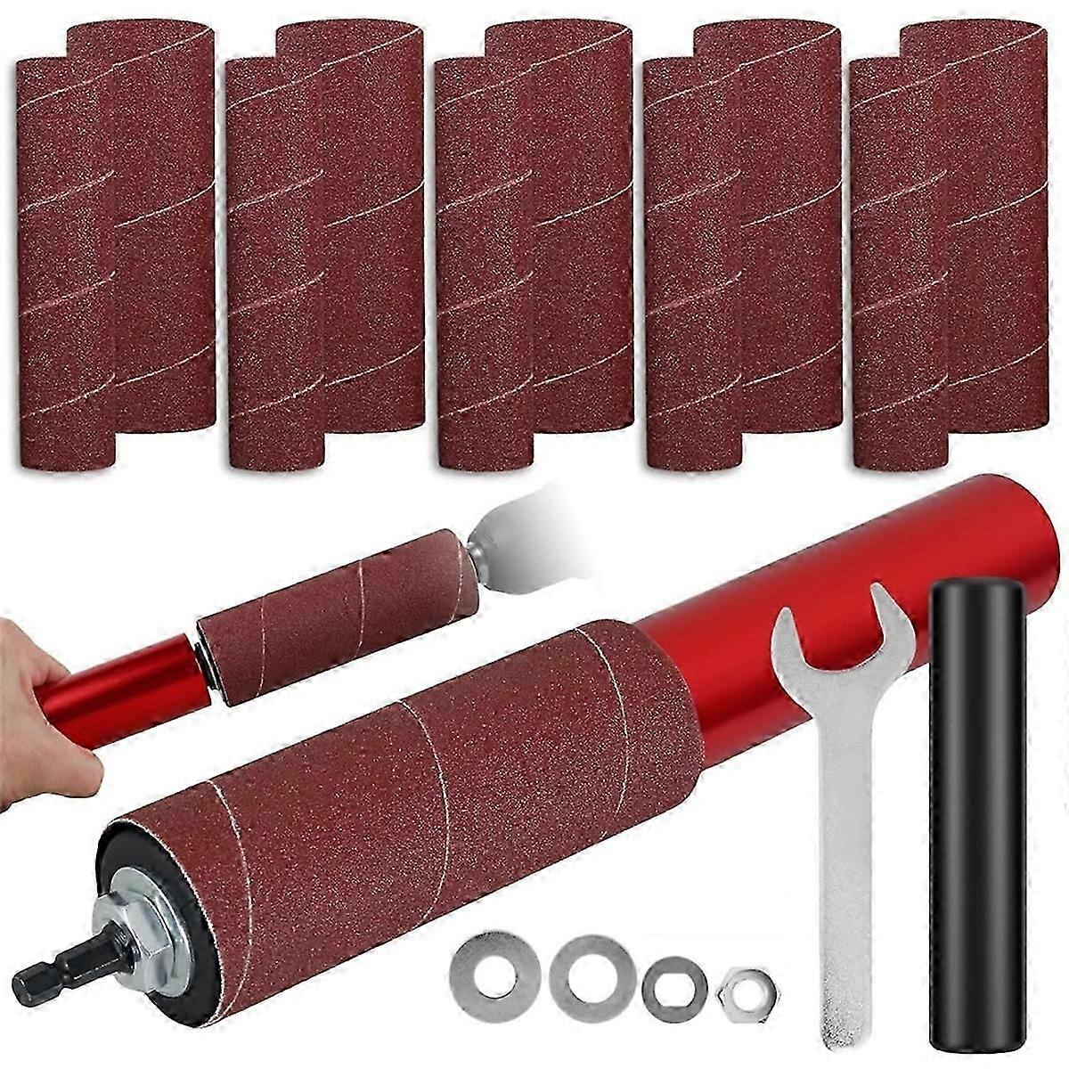 Drum Sander Set,Rubber Sanding Drum Spindle Sander Adapter