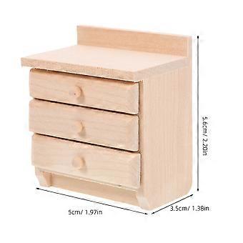 Miniature Cabinet Wooden Mini House Furniture for Decor