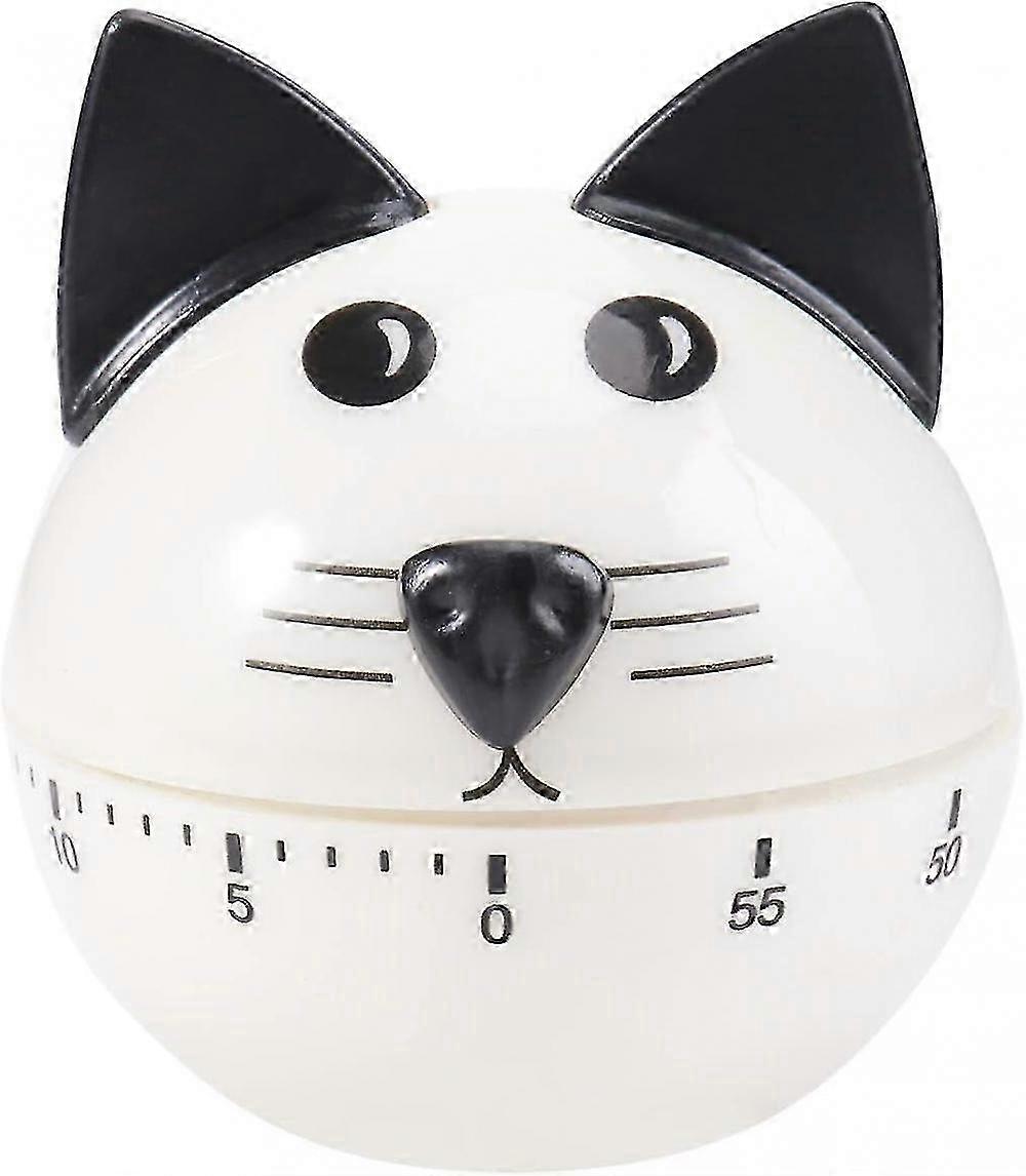 Cat Kitchen Timer 60 Minutes Mechanical 3D Visual Timer Animal Alarm Clock Timer Kitchen Timer compatible with Classroom