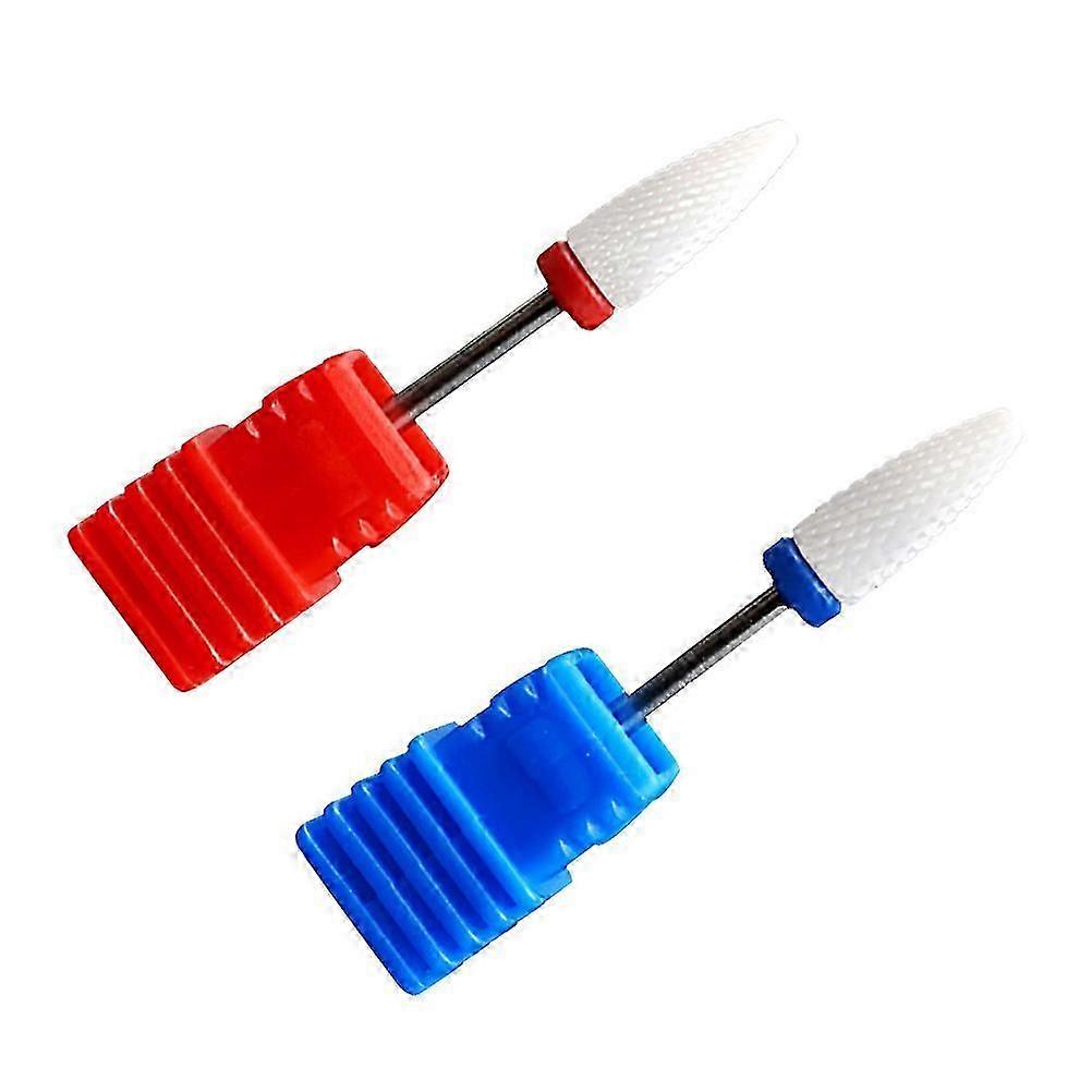 Manicure Drill Bits for Grinding Use 2Pcs Ceramic Corn Head Nail Drill Bits