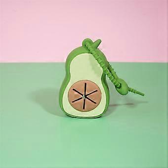 Avocado-Shaped Dog Poop Bag Dispenser with Leash Attachment, Portable Waste Bag Holder for Pet Cleanup, Adorable Green Plastic Dispenser for Puppy Own