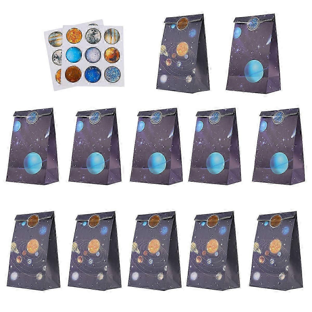 Simple Design Portable Gift Bag Candy Bag Planet Pattern 1Set