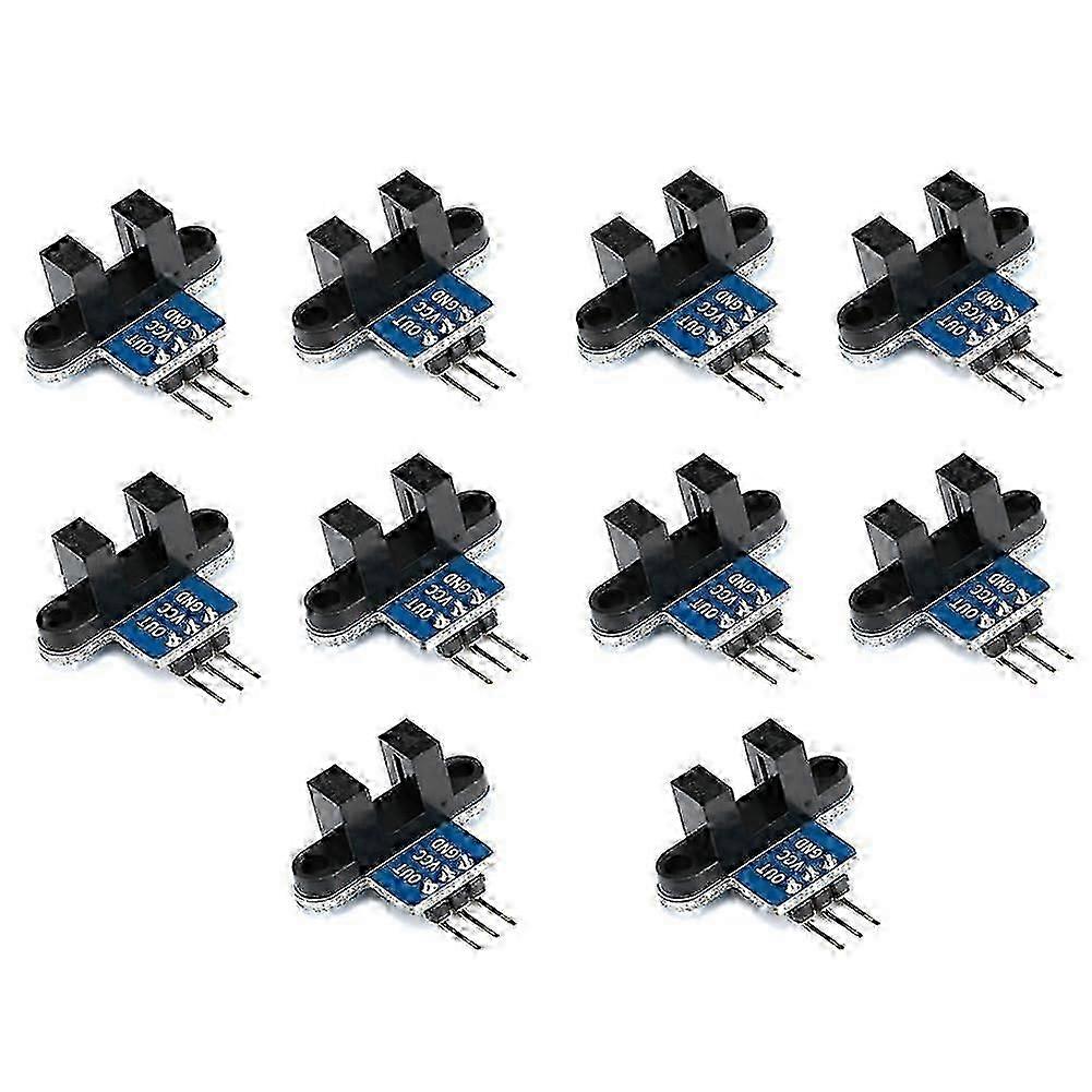 10PCS IR Infrared Sensor Module Slotted Optical Optocoupler Speed Measuring Sensor Module P o Interrupter Sensor Motor