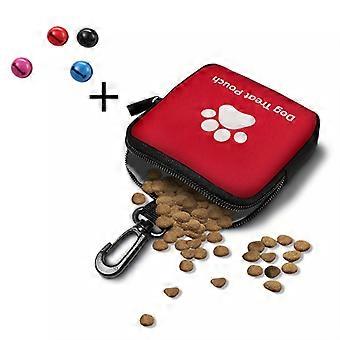 Waterproof Dog Paw Print Zipper Coin Purse Pet Treat StorageTreat Bag Outdoor Training Food Pocket Reward Walking