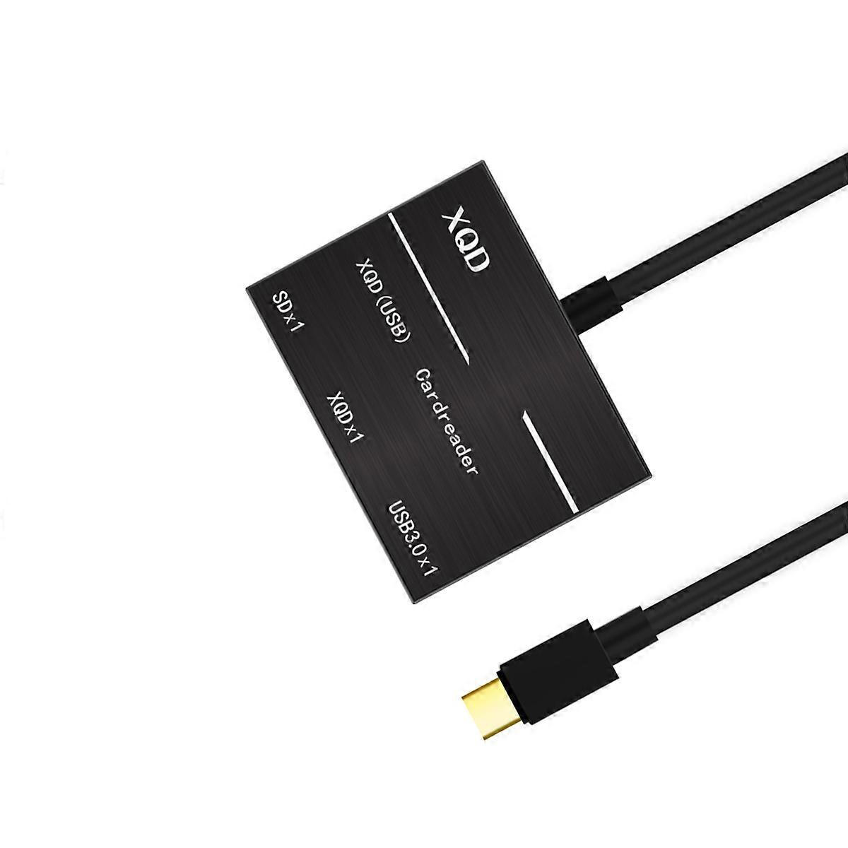 F3 Type-C Interface XQD SD Reader USB3.0 Adapter Memory Reader Compatible with Windows (Black)