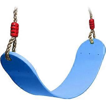 Columpio infantil con cuerda, material EVA flexible, 66 x 14 cm, carga máxima 150 kg (azul)