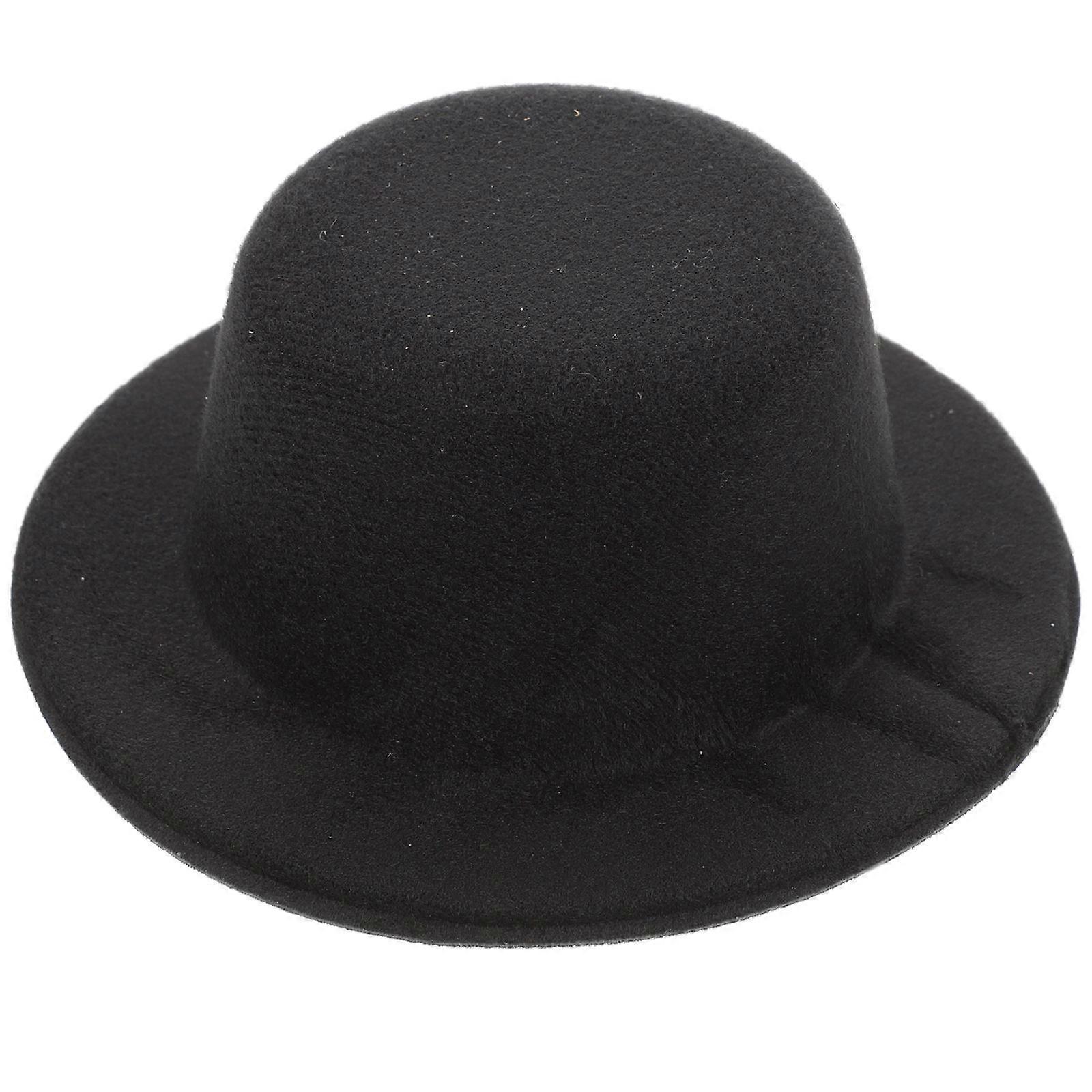 Decorative Mini Doll Hat for Decor Small Hat Black Nap Material