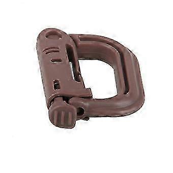 Multipurpose Locking D-Ring Buckles for Webbing 10Pcs Brown Grimloc