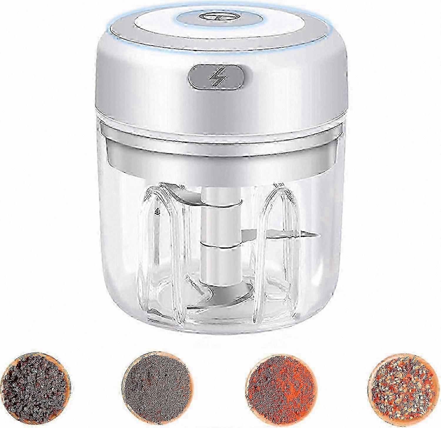 Compact Electric Food Chopper, 250ML Mini Processor for Garlic and Vegetables