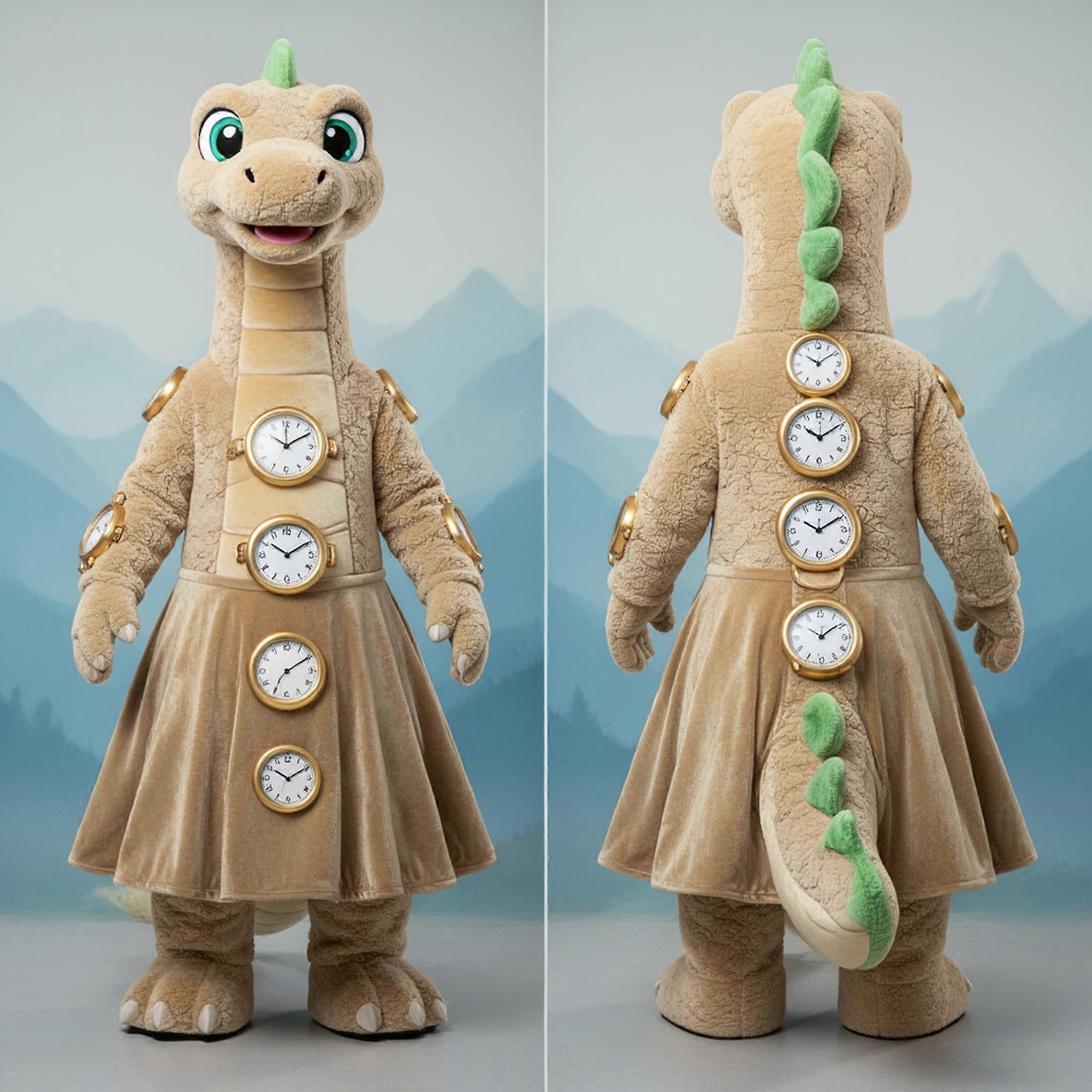 MASTICOT Beige Velvety Loch Ness Monster Mascot