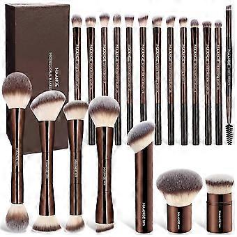 MAANGE 20 stk. sminkekoster med gaveeske, doble multifunksjonelle sminkekoster for blanding av flytende pudder, concealer, krem, rouge, buffet, kaffe