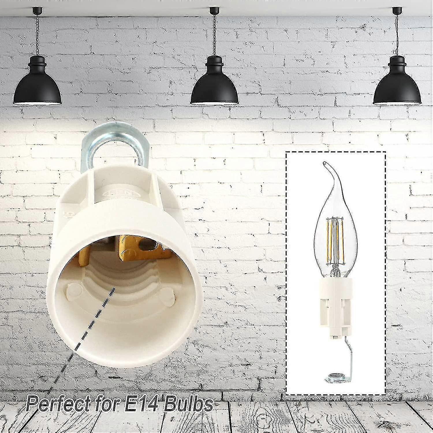 10PCS E14 Bulb Base Adjustable E14 Lamp Sockets Converter E14 Sockets Candle Lamp Holder