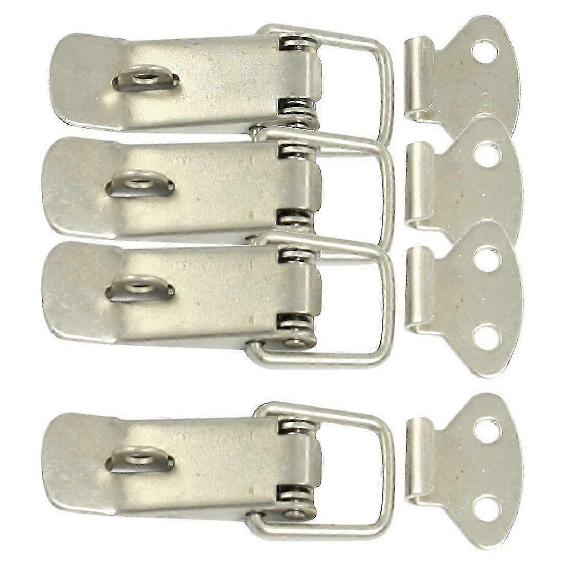 4 Pcs Hardware Cabinet Boxes Spring Loaded Latch Catch Toggle Hasp JN