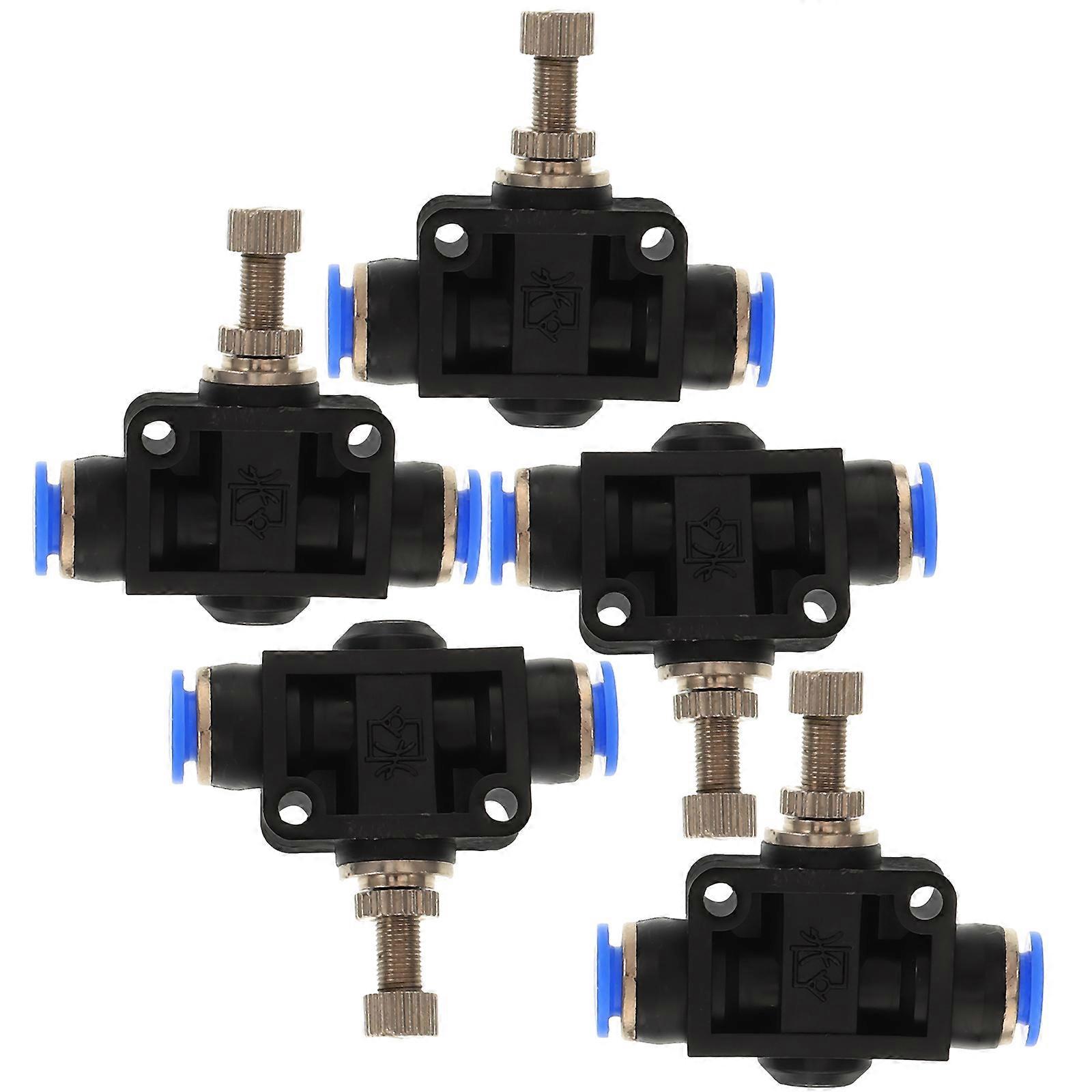 Jie Pneumatic Connector Inline Flow Control Valve with 5Pcs Tubes