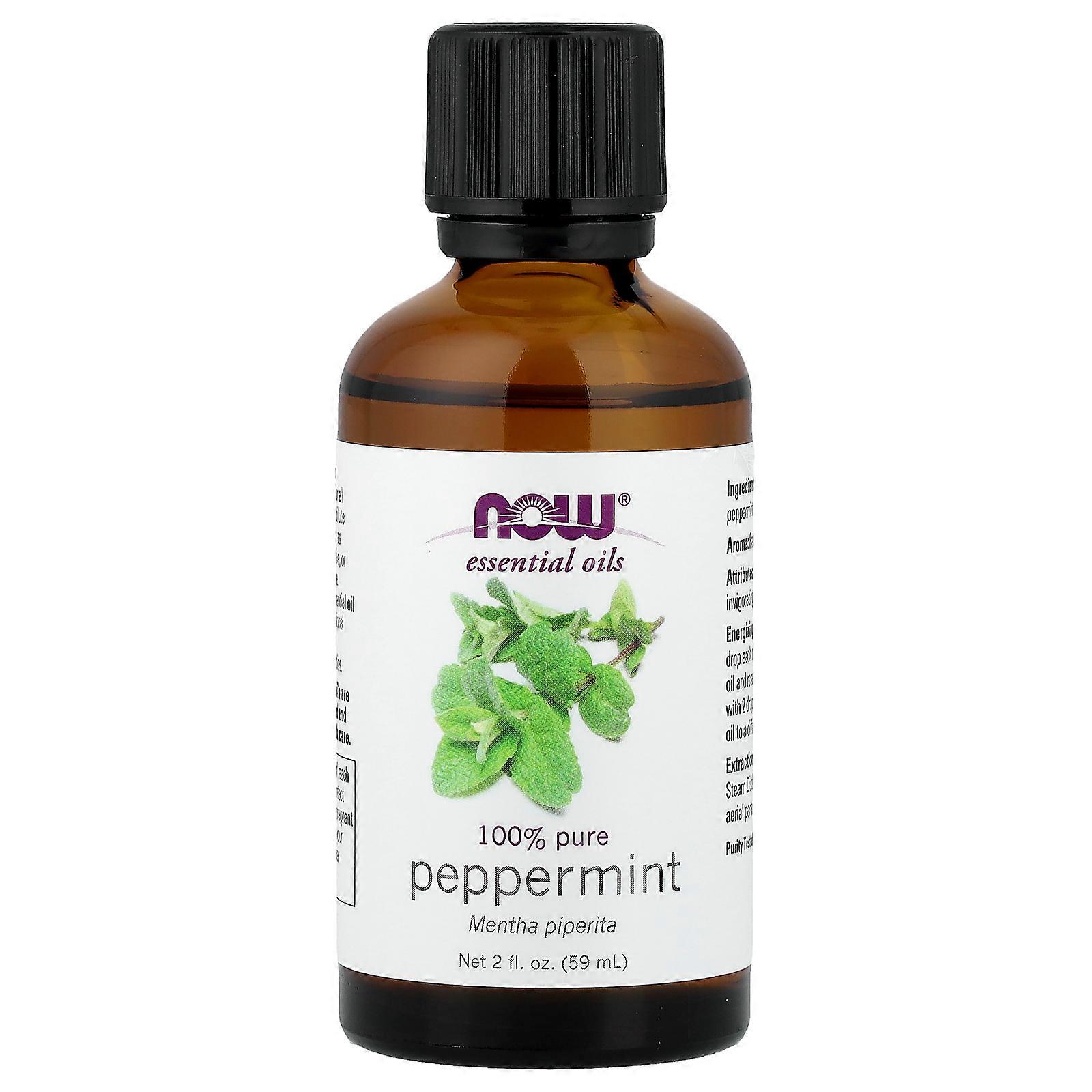 2 x NOW Foods, Essential Oils, Peppermint, 2 fl oz (59 ml)