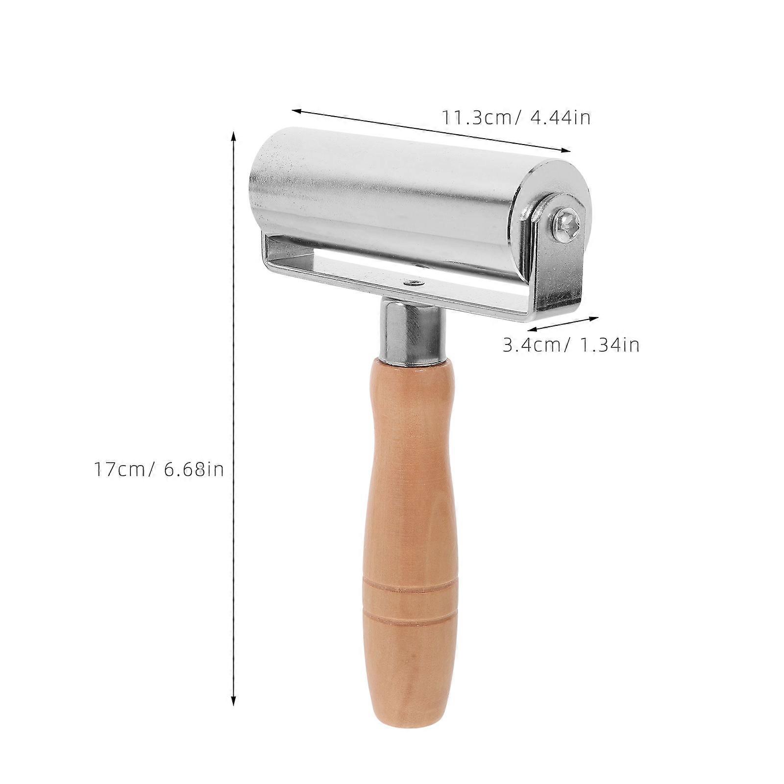 Roller Tool for Glue Laminating with Solid Wood Handle for DIY Use