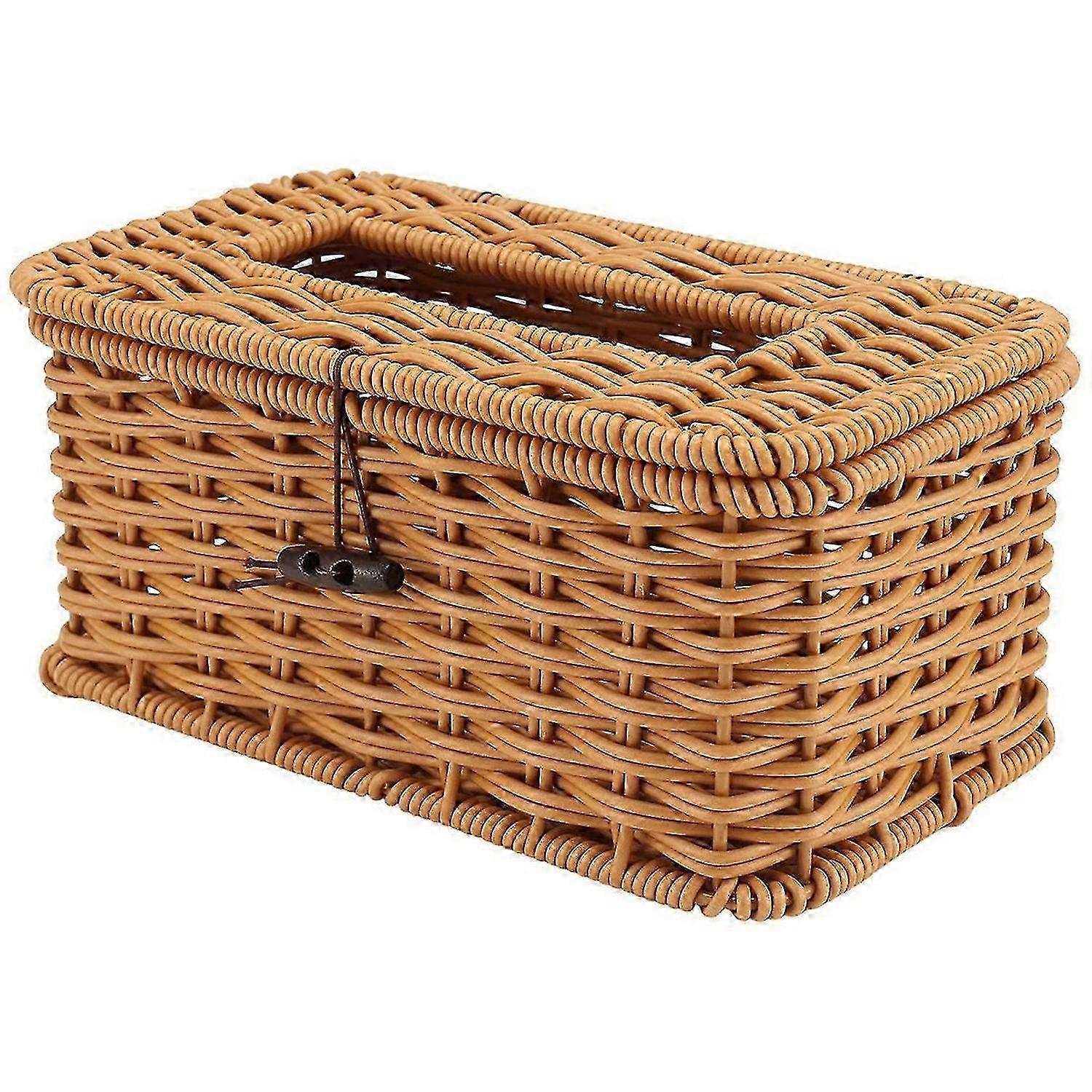 Natural Rattan Rectangular Tissue Cover