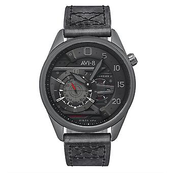 Hawker Harrier Japonais Automatic Analog Hommes Watch avec AV-4070-03 Cowskin Bracelet