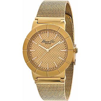 Kenneth cole slim Watch for Women Analog Quartz with stainless steel bracelet plated in gold IKC4909