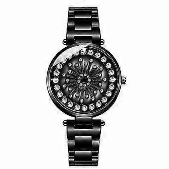 Sanda 1017 Lady Watch All over the Sky Star 360 Degree Rotating Watch Diamond Steel Band Women Watch