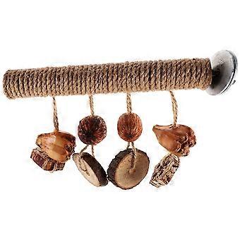Assorted Color Wooden Parrot Perches Bird Claw Grinding Perch 5Pcs