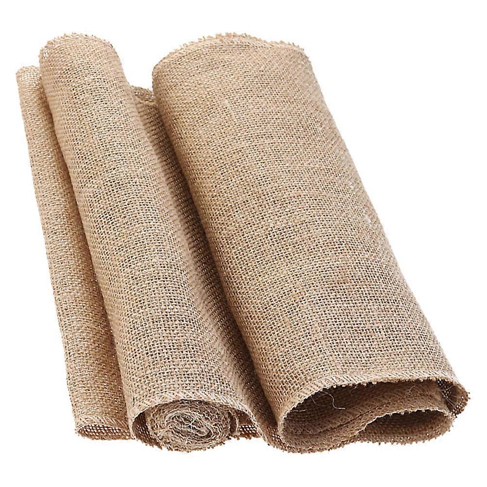 Pure Color Linen Table Runner for Decoration Use Rustic Style Table Runner