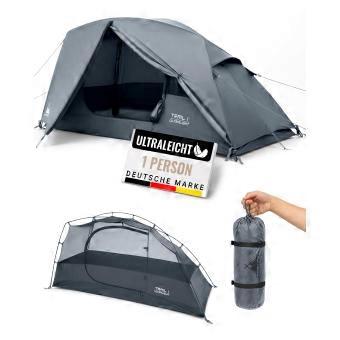 1 & 2 personen tent - ultralicht, waterdicht 4.000 mm, compacte trekkingtent
