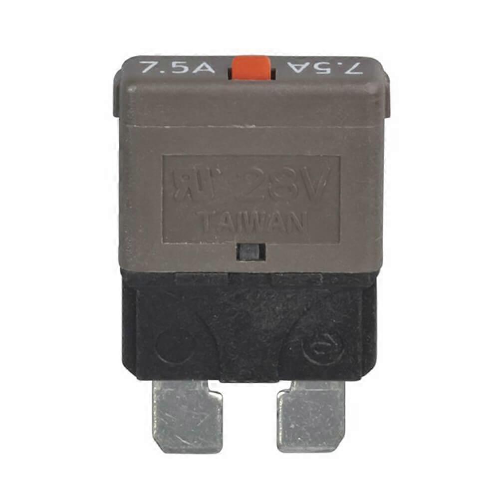 7.5A Manual Reset Standard Blade Circuit Breaker Capable Detecting Immediately