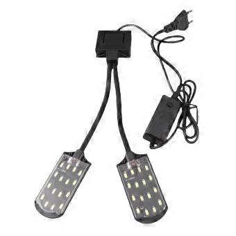 Double Head Aquarium Light High Brightness 360 Degree Rotation LED Aquarium Planted Clip Lamp