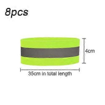 8pcs Reflective Wristbands, High Visibility Safety Reflective Gear compatible with Night Running, Walking, Cycling
