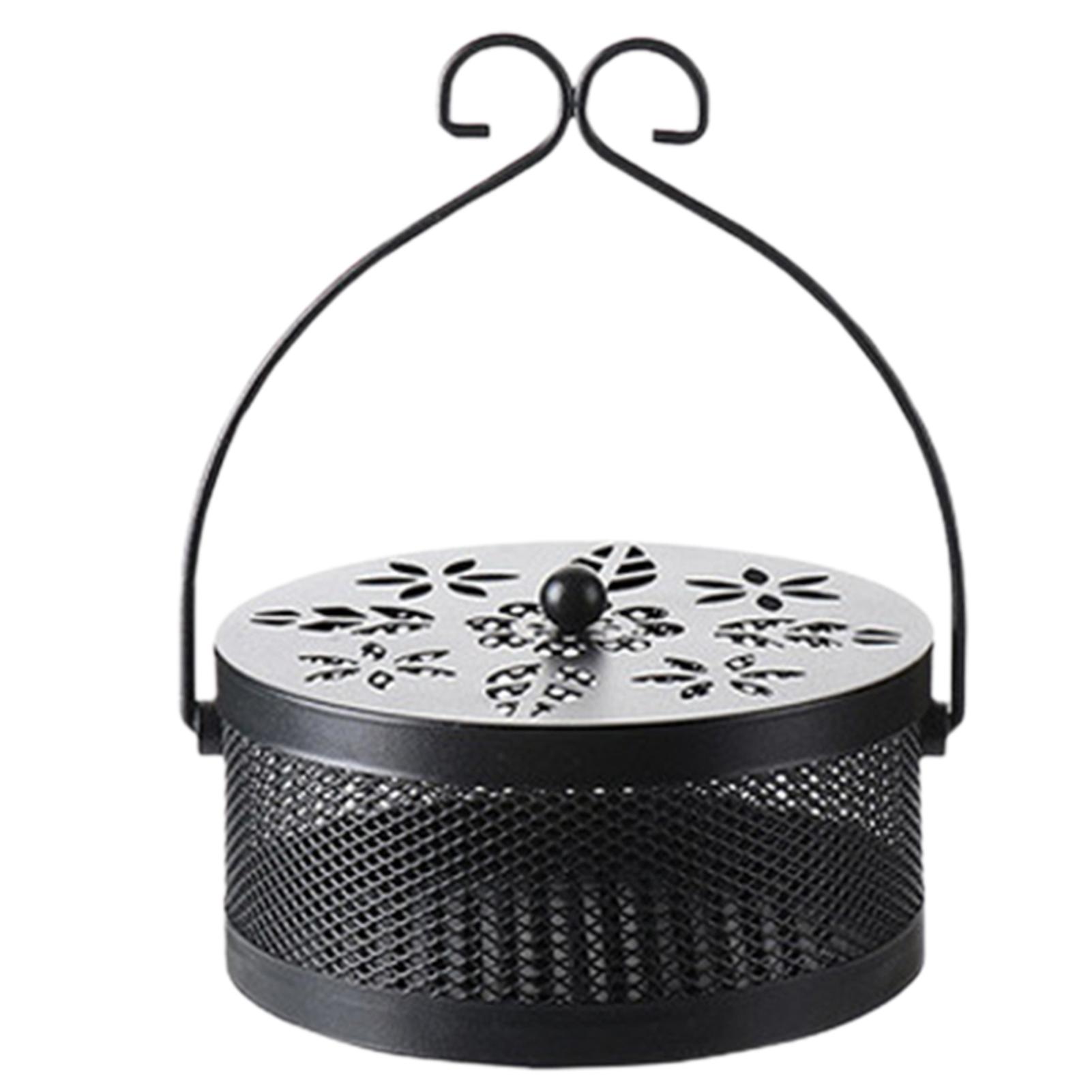 Mosquito Spool Holder With Lid Retro Style Portable Mosquito Incense Coil Burner