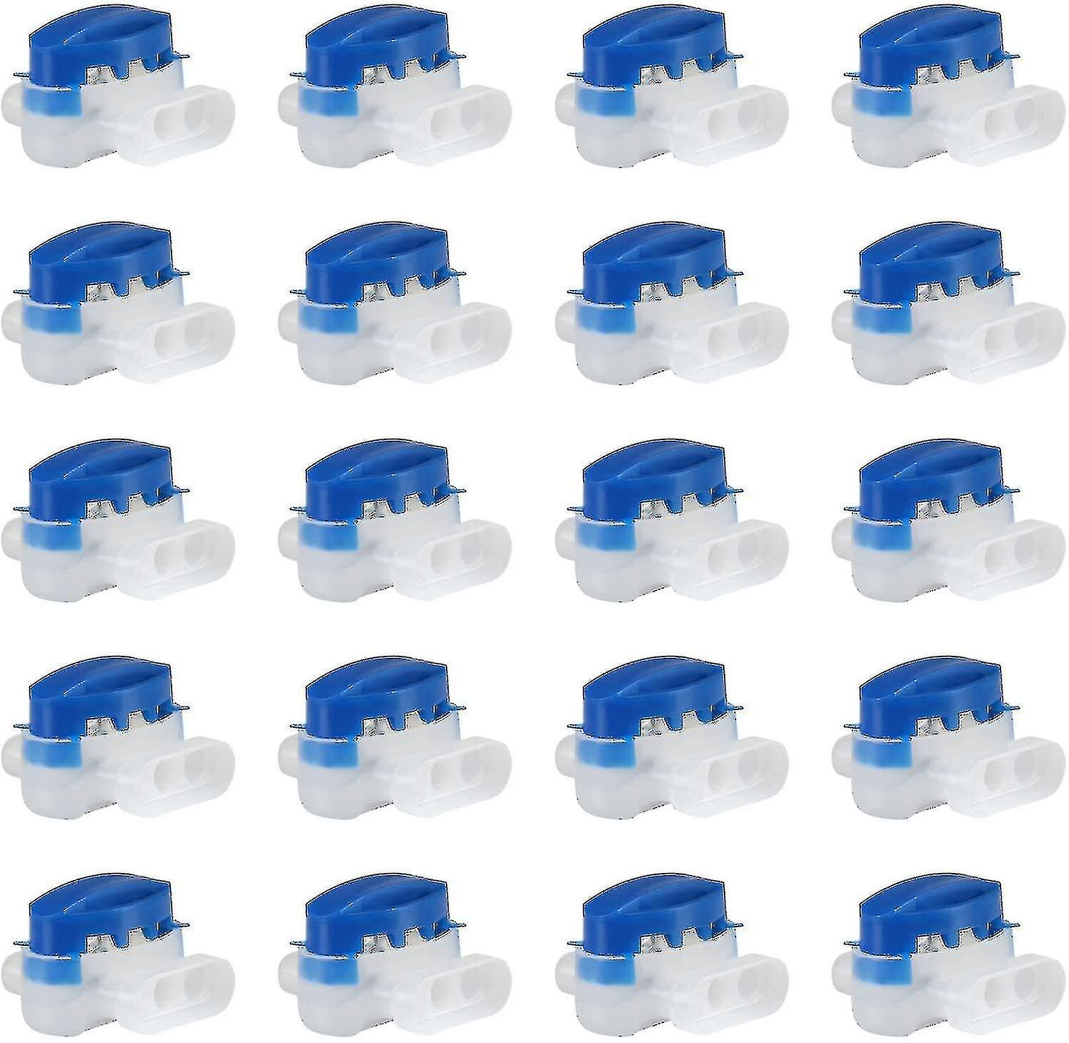314 Connector, 3-pole Terminal Block, Wire Connector For Lawn Mowers (pack Of 20) Blue