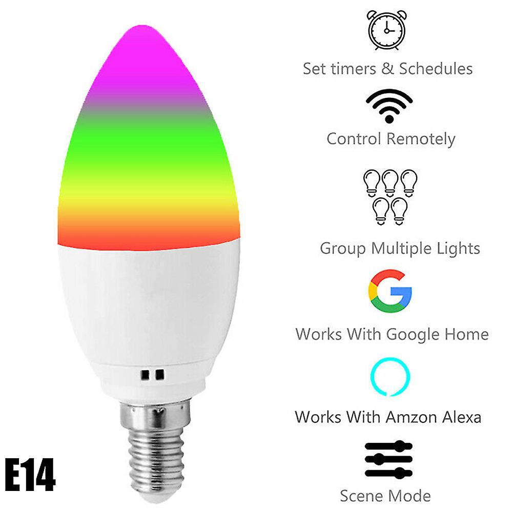 WiFi Smart Light Bulbs RGB LED Lamp Compatible with Alexa Google Amazon Alexa