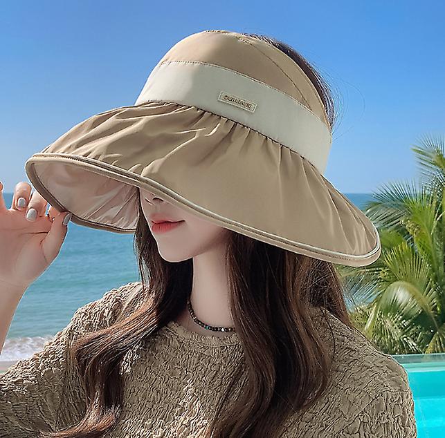 2023 Spring And Summer High Quality Women's Vinyl Large Eave Sunscreen Empty Top Hat Fashion Everything Match Color Shade Hat