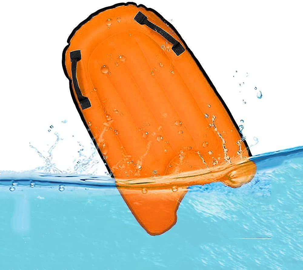Inflatable Board For Beach Portable Bodyboard With Handle Lightweight Soft Surfboards Mini Pool Floats Boards Inflatable Body Boards For Slip And Slid