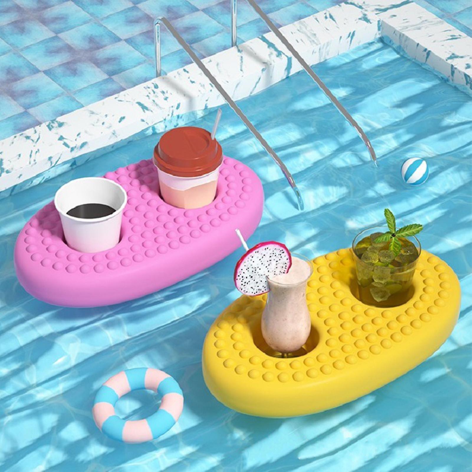 Reusable Floating Cup Holder Heat Resistant Elastic Long Buoyancy Pool Cup Bracket For Outdoor