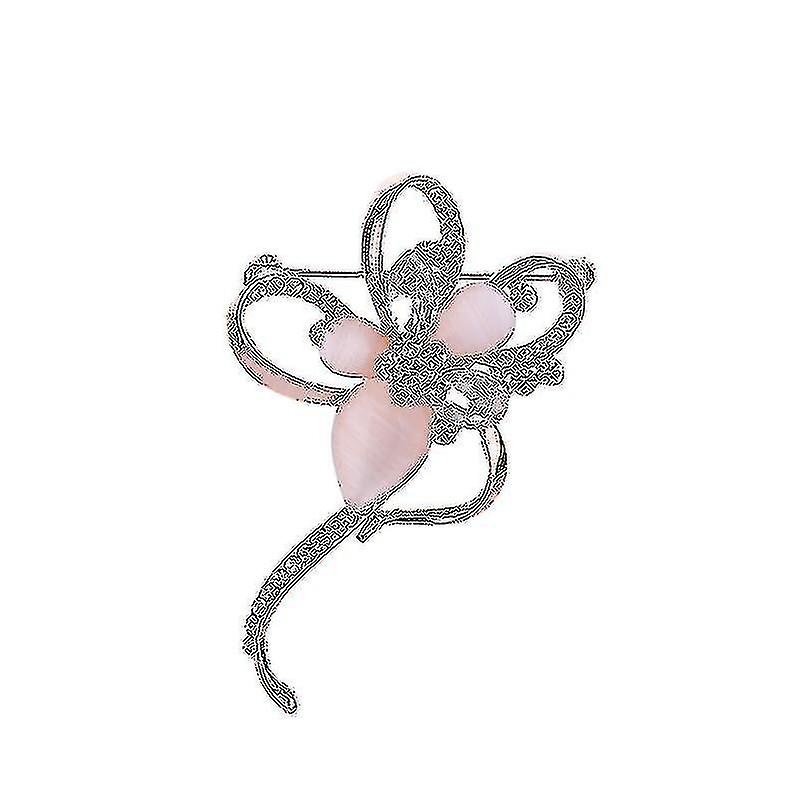 Strass Blomma Broscher Opal Sten Petal Pin