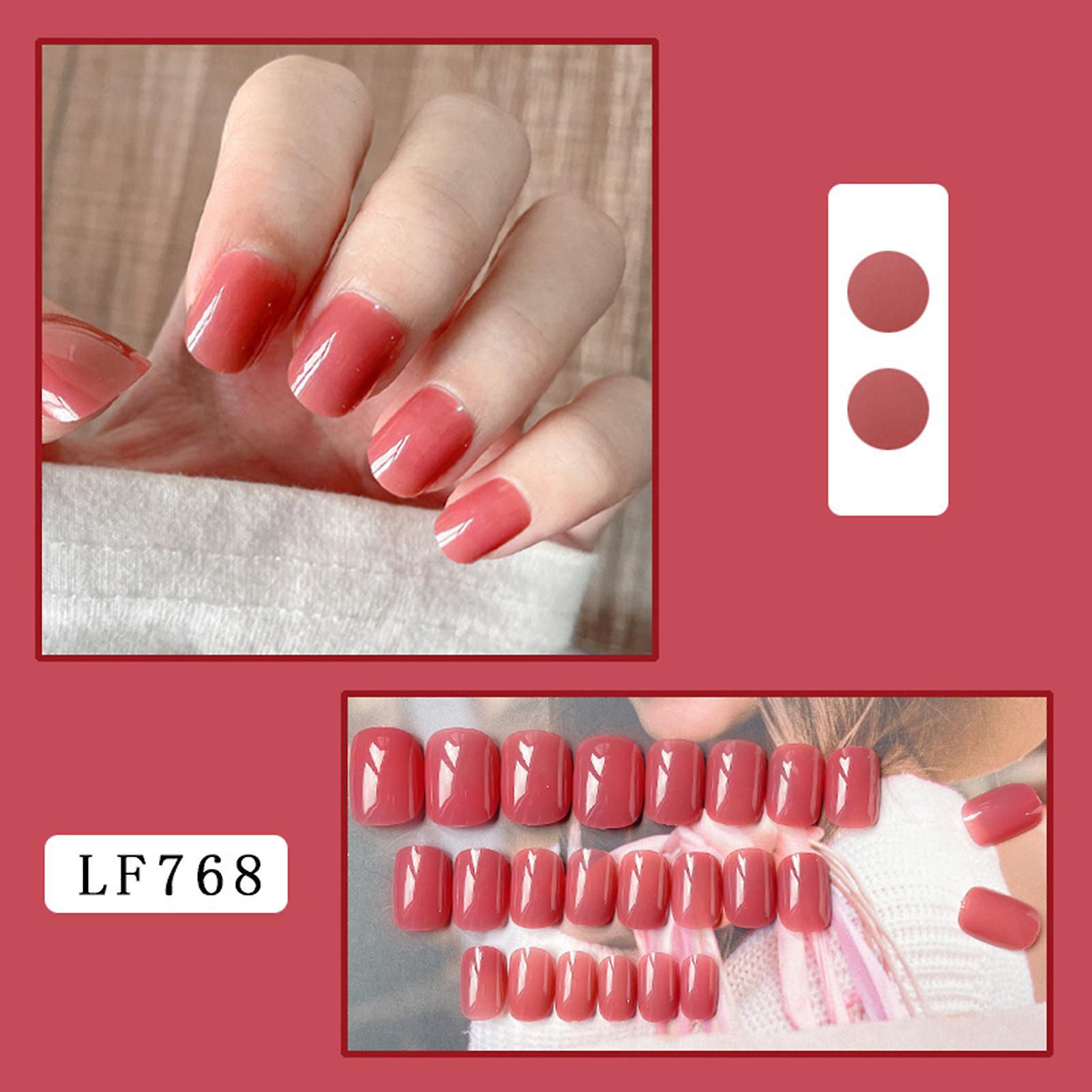 Clear Red Ballerina Artificial Nails Glamorous And Eye-catching Look Nails