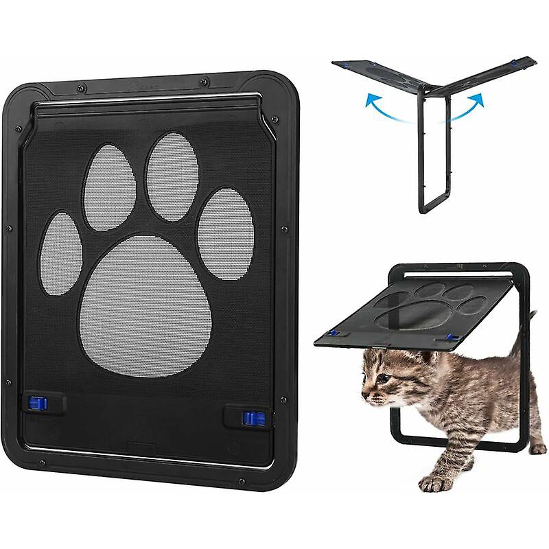 Automatic Magnetic Cat Door with Tunnel Lock for Kitten Small Dog Garage Indoor Garden