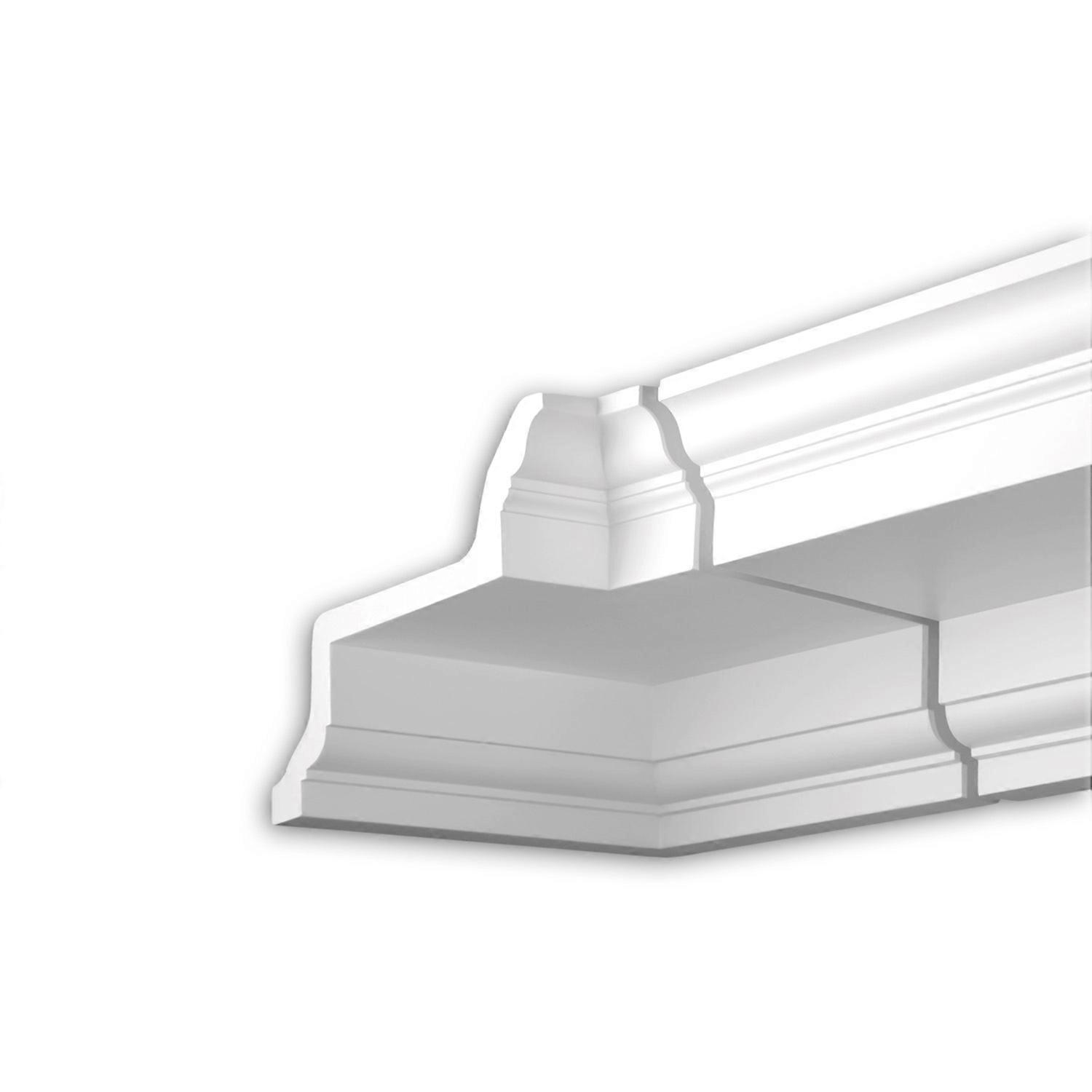 Profhome Decor 1 x Internal angle joint element 401121 Profhome white Rigid polyurethane foam pre-primed lightweight, sturdy