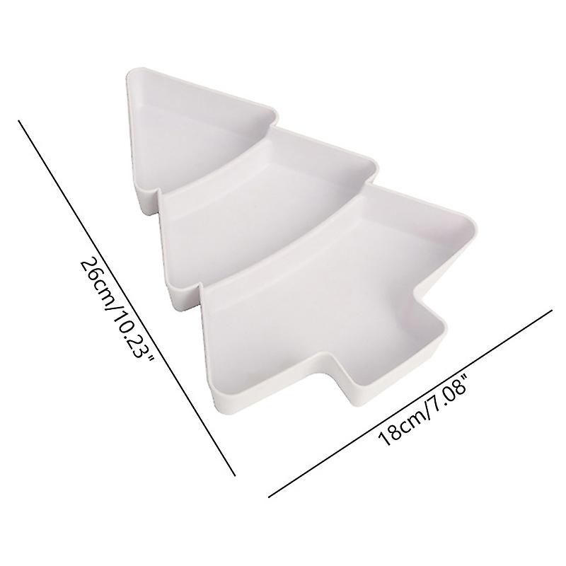 Creative Christmas Tree Shape Candy Snacks Nuts Dry Fruits Plastic Plate Snack