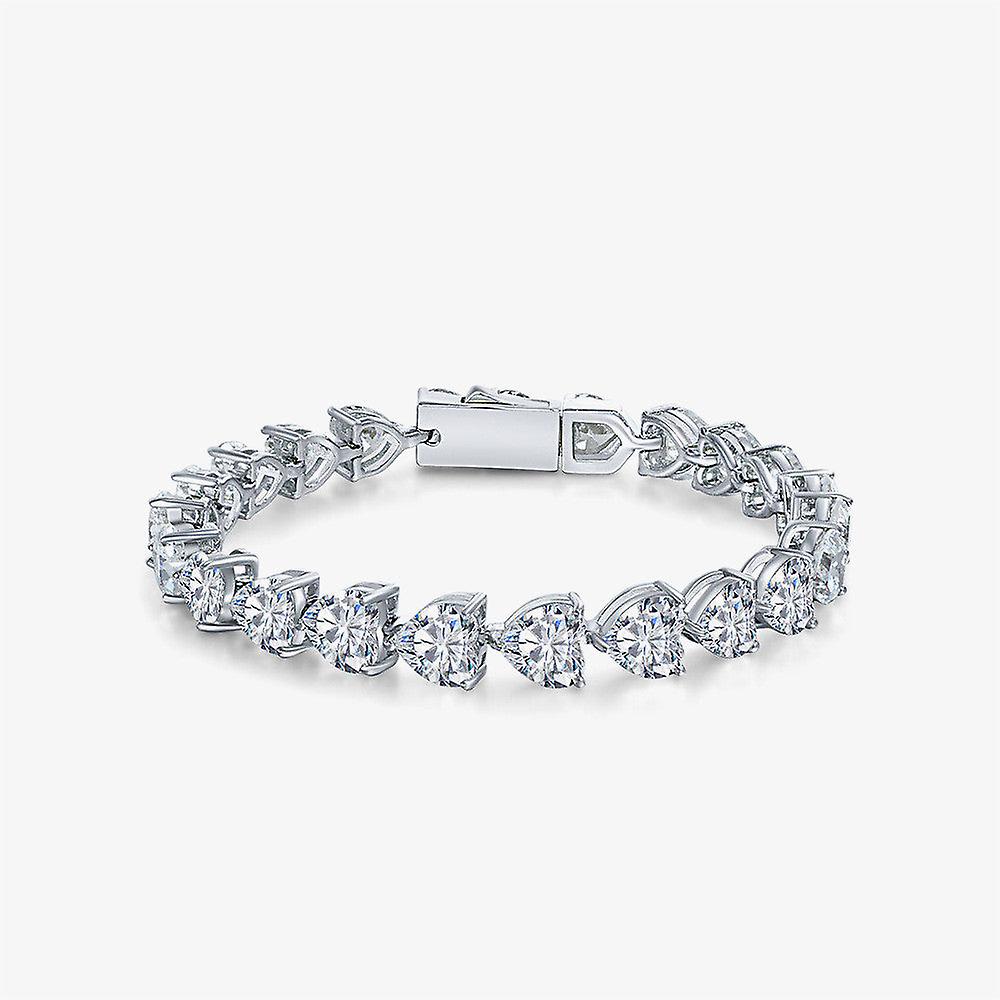 Pure Silver High Carbon Diamond Full Diamond Bracelet