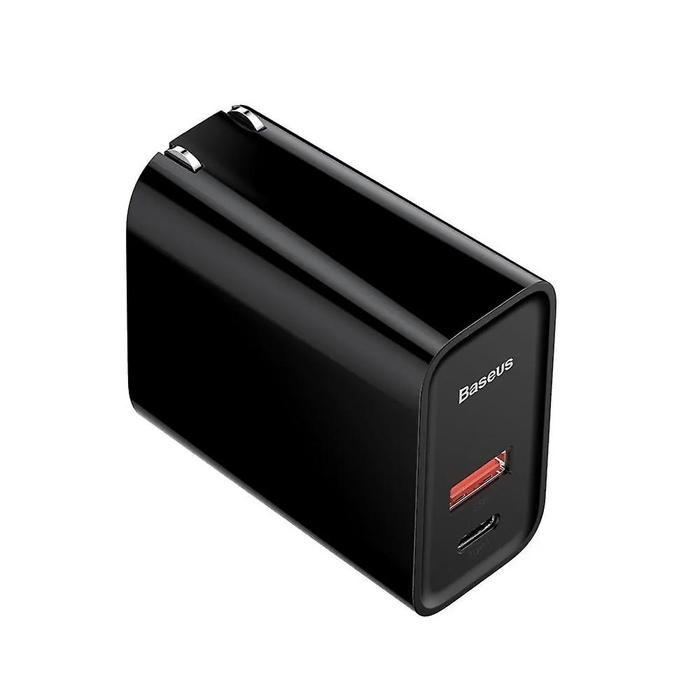 Baseus USB C Charger 30W PD Charger Fast Charging Type C Wall Charger Foldable Adapter with Dual Por