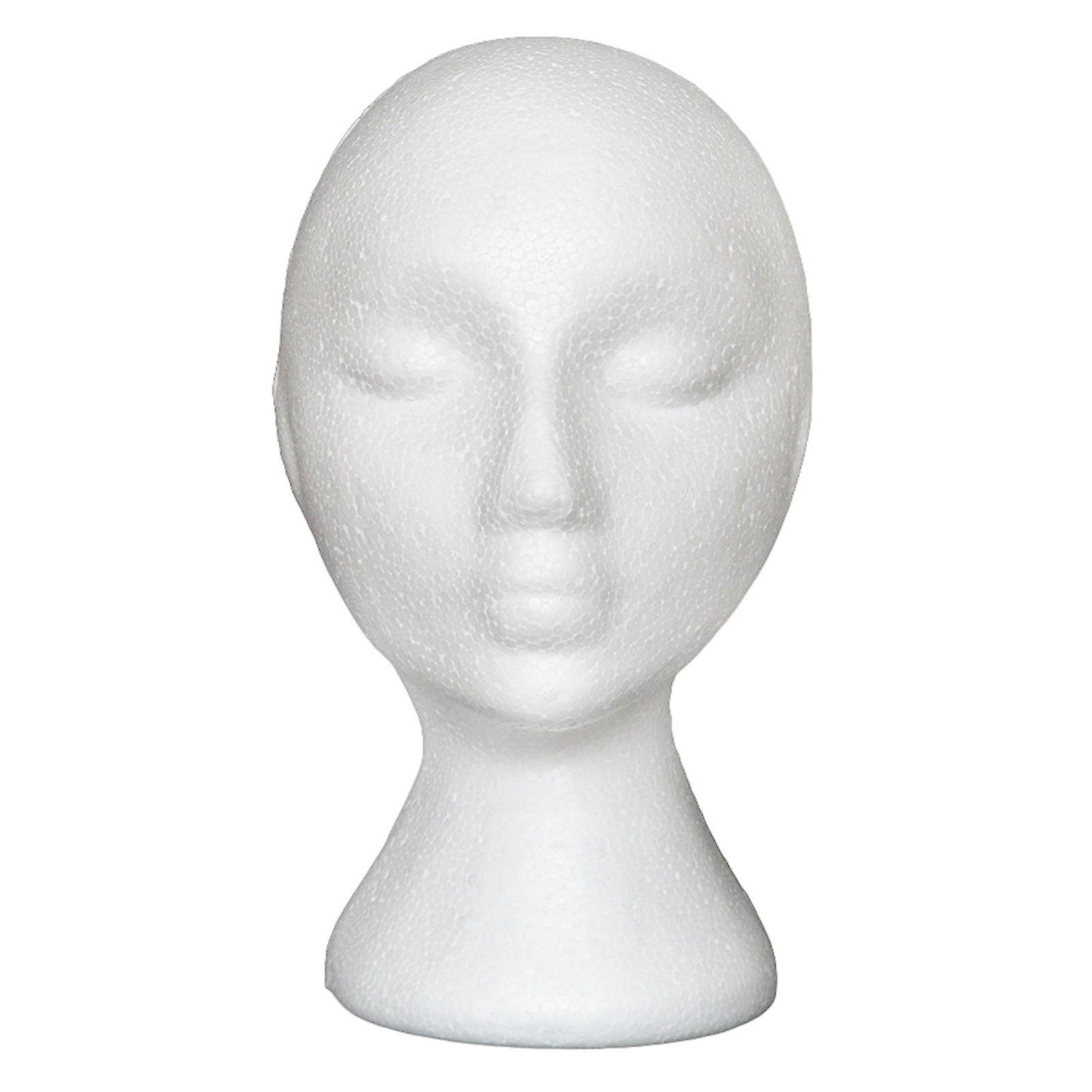 Mannequin Head Non-slip Abstract Foam Manikin Head Model Wig Hair Glasses Display Stand for Indoor