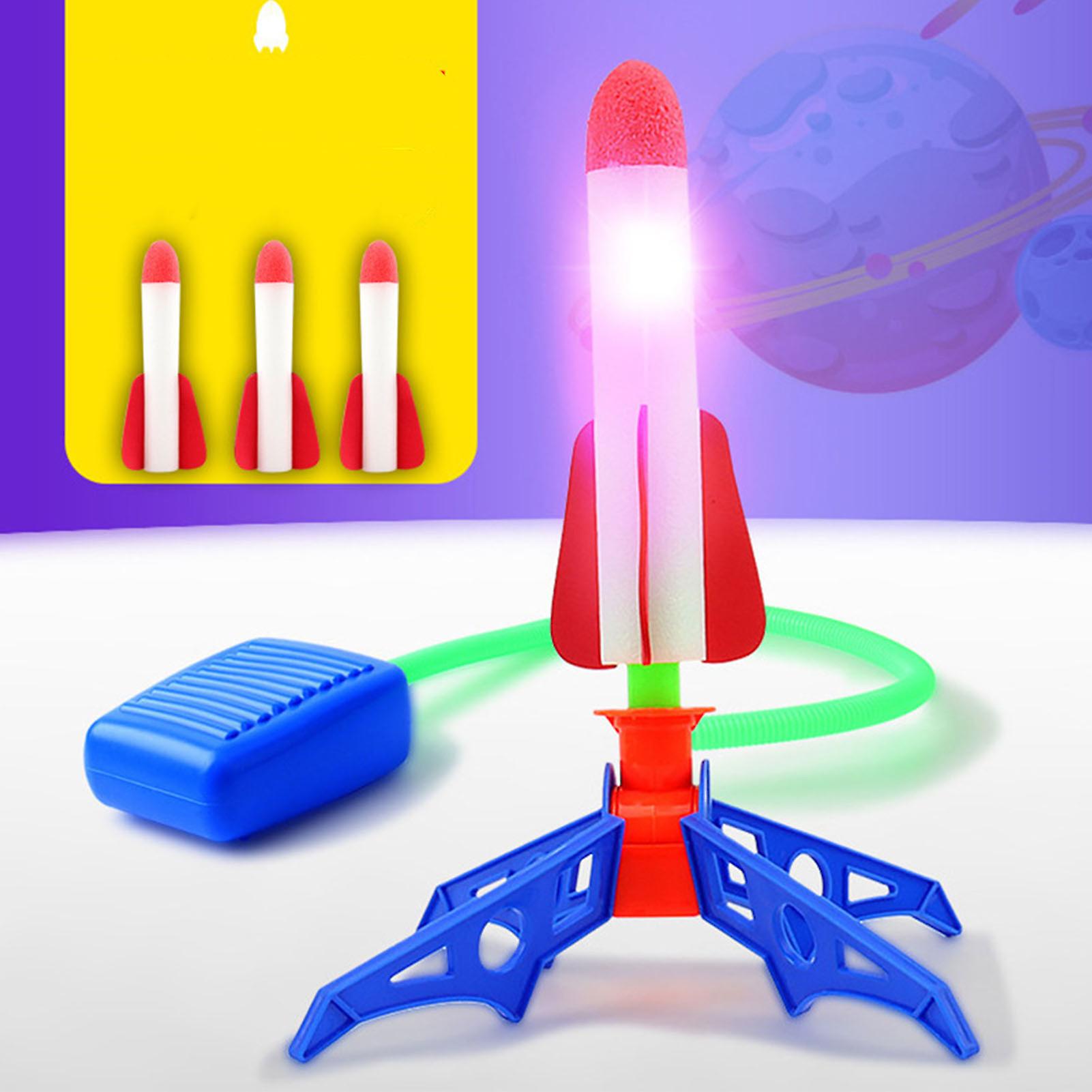 Kids Colorful Flash Launcher Toy 180° Multi-Angle Adjustable Step-On
