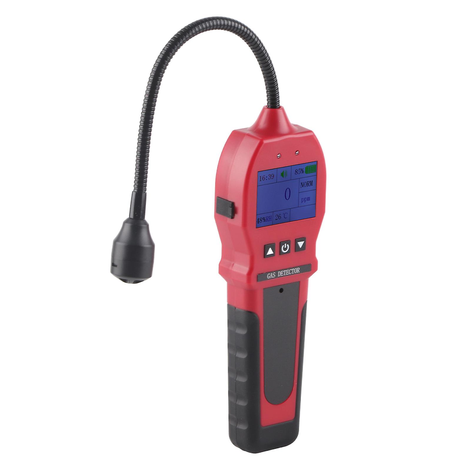 5V USB Handheld Gas Leakage Detector Combustible Gas Detector Portable Detection Tool with Color Display Red 