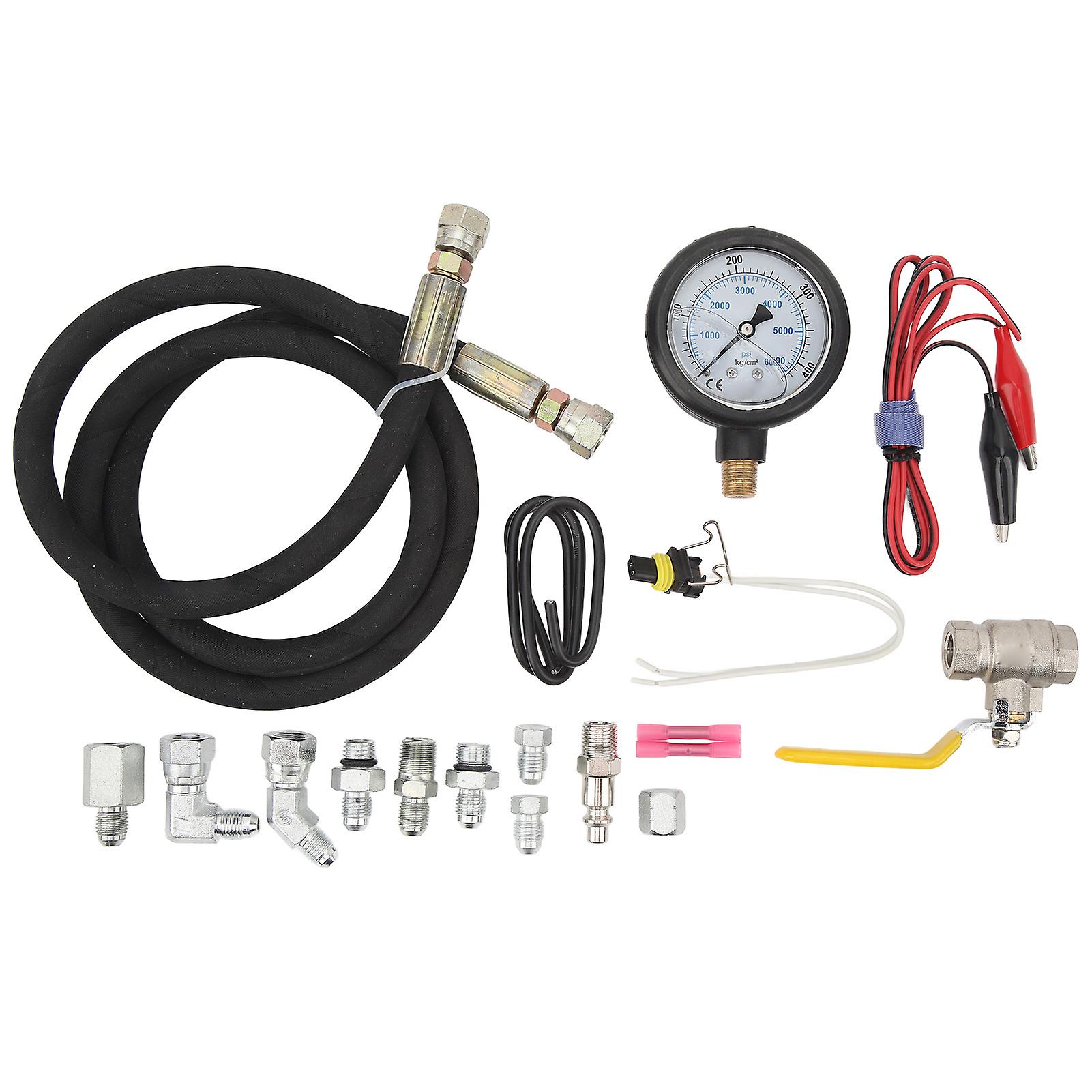 for Hpop Test Tool High Pressure Oil System IPR Air Test Fitting Tool Kit Oil Leak Tester with Test Gauge Replacement for Ford 6.0L 7.3L