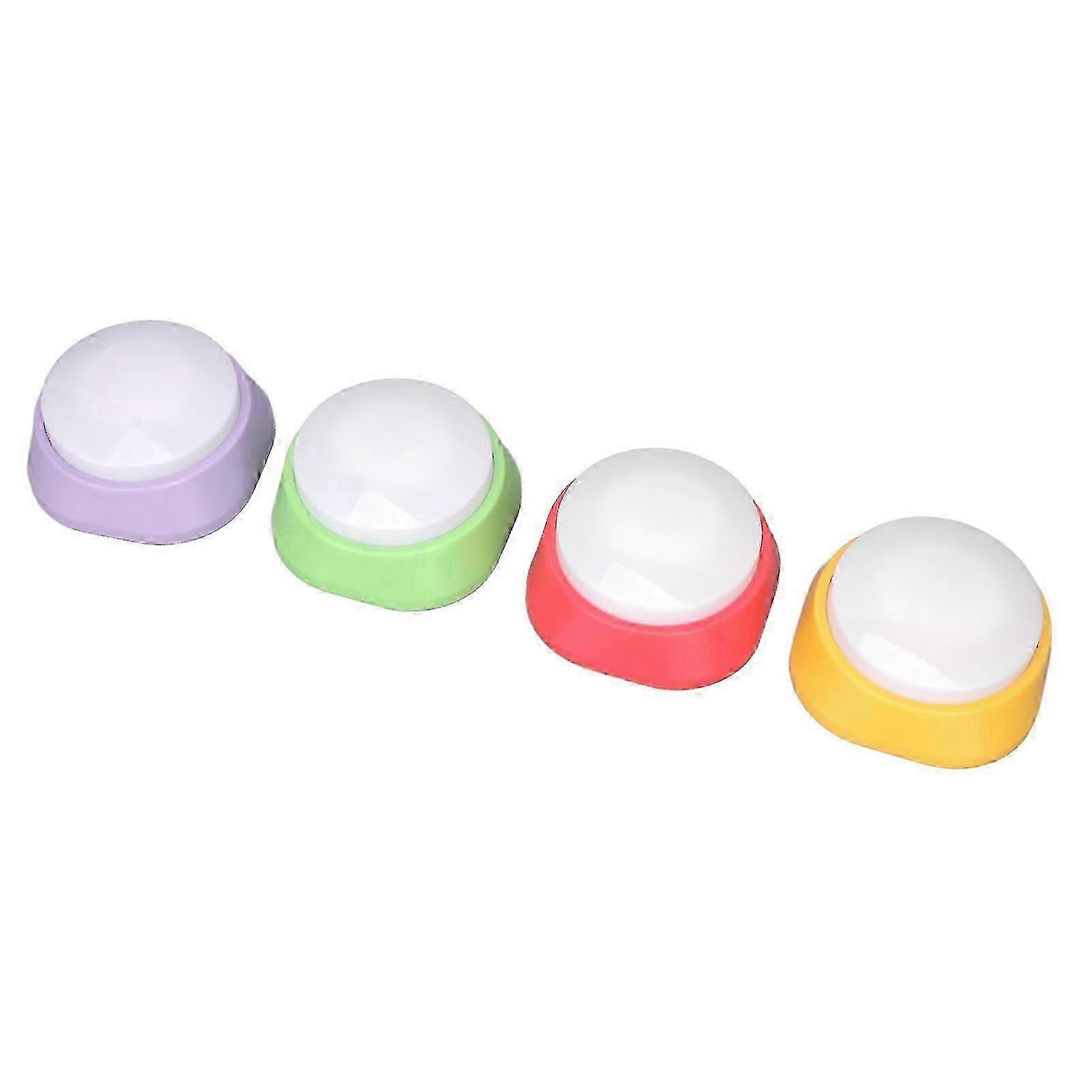 4 Pcs Voice Recording Button Multicolor Recordable Dog Interactive Press Buzzer for Pet Communication Training