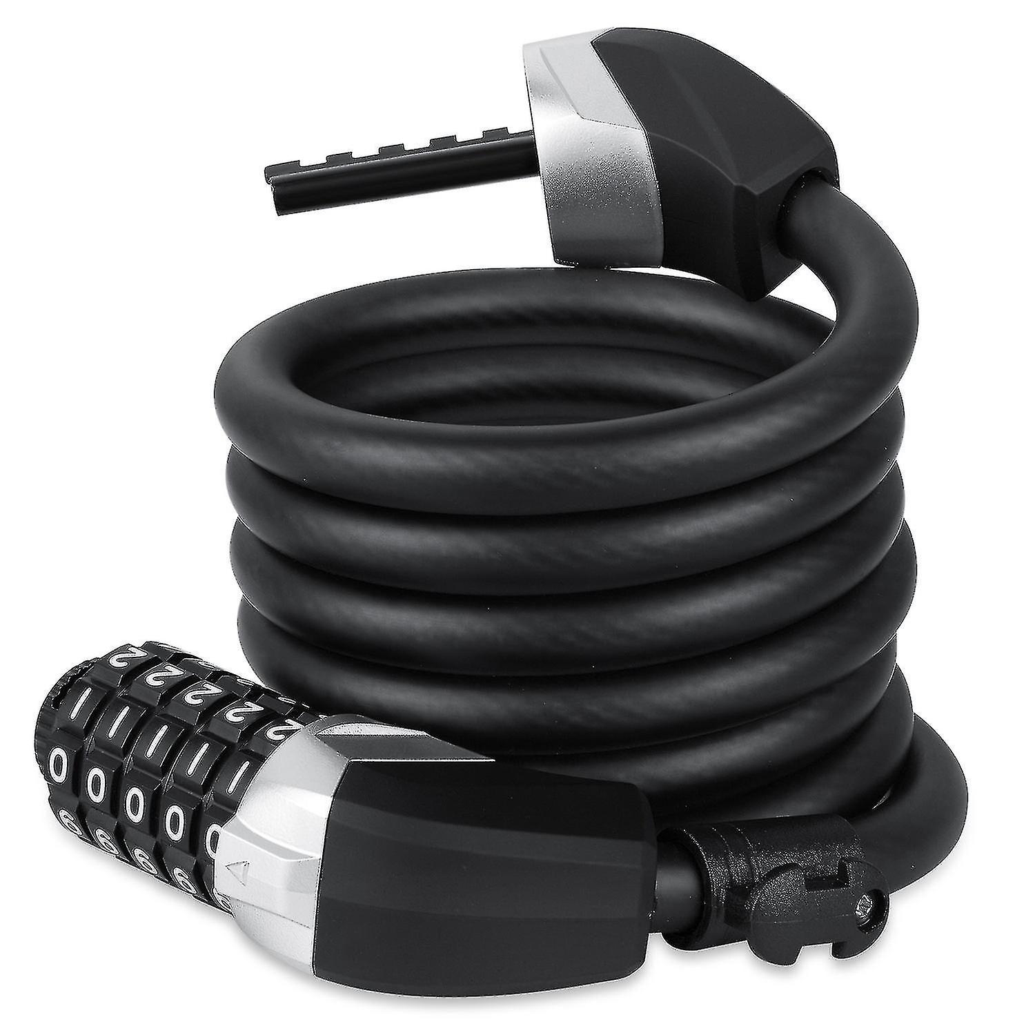 5-digit combination thick steel cable lock bicycle lock 1.8m