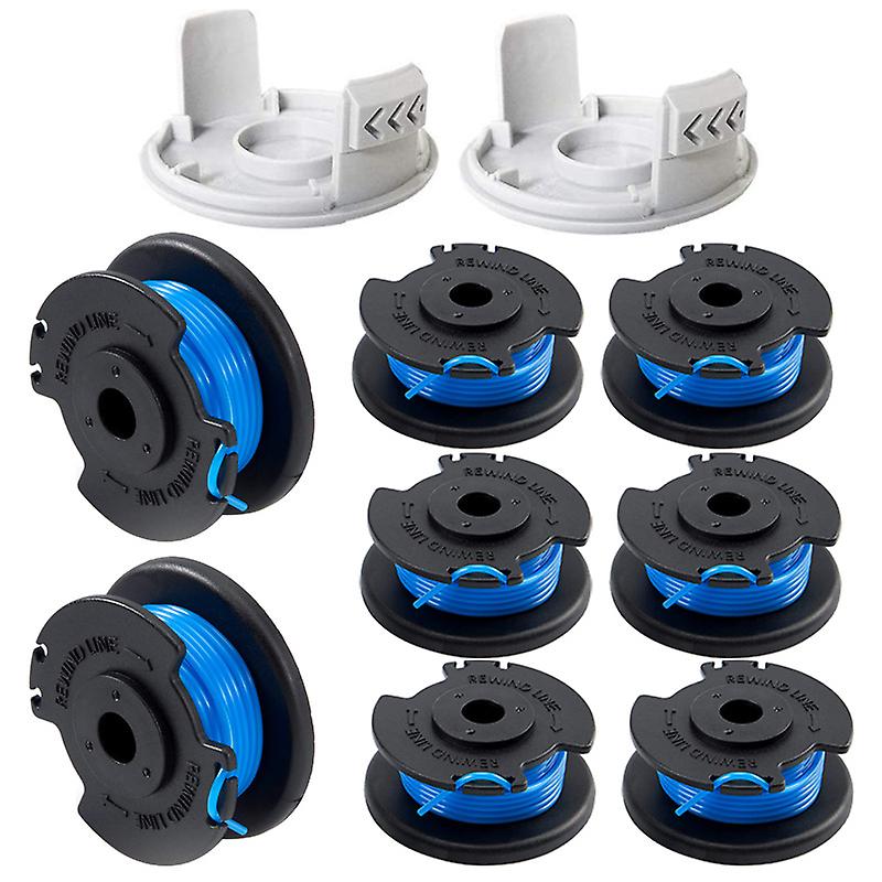 7 Replacement Cutting Spools (6 Cutting Spools, 1 Cap) for Ryobi One+ AC14RL3A 18v 24v 40v Trimmer, Spools Ø 1.6mm, Length 20.11m
